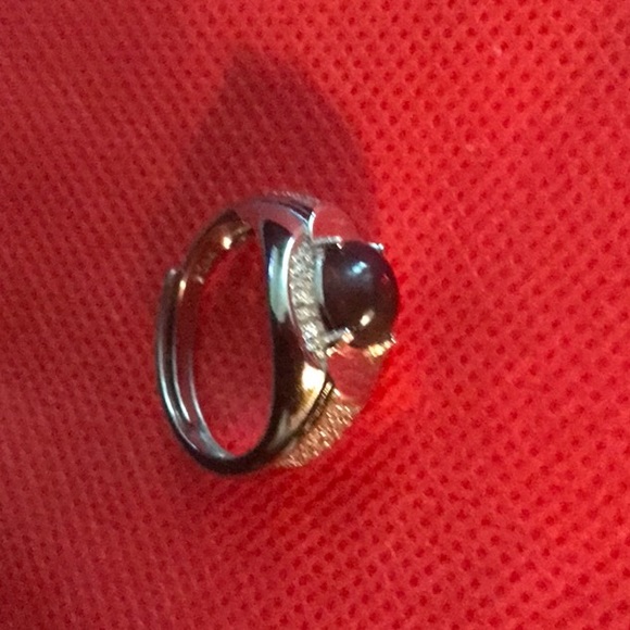 ETHIOPIAN BLACK OPAL & CREATED WHITE TOPAZ - Picture 2 of 3